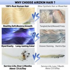AirZKIN blonde 613 front wig pre-plucked with natural hairline for easy styling.
