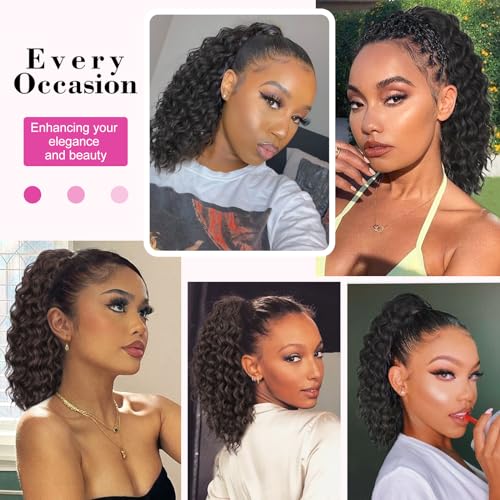 AISI BEAUTY ponytail with two combs provides steady placement.