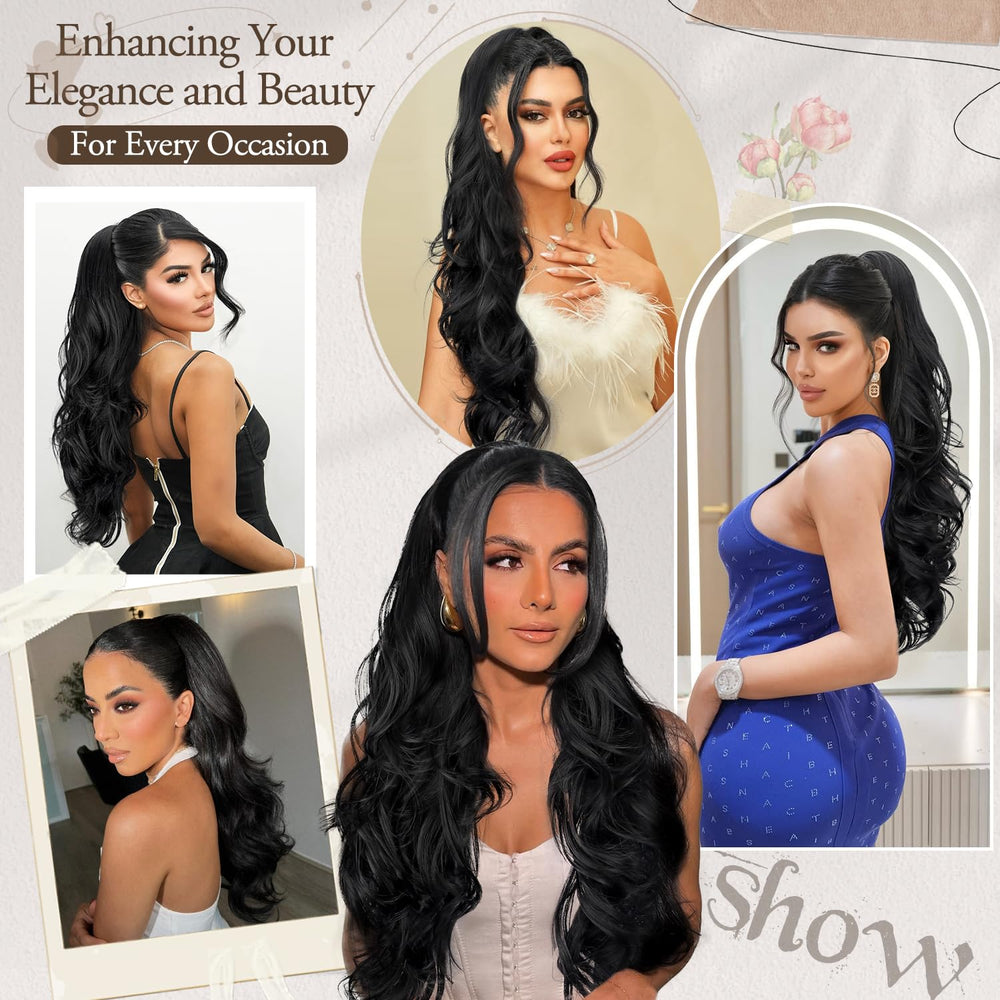 AISI BEAUTY soft synthetic hair ponytail for natural look and comfort.