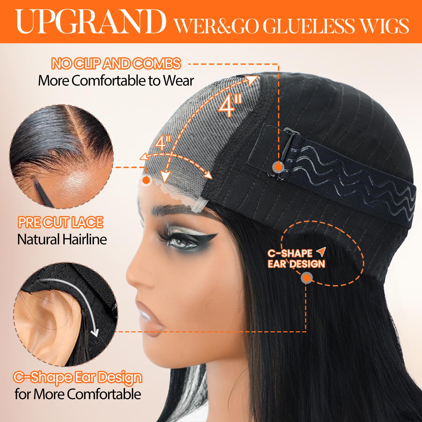 AISI Bob Wig featuring a 3D dome cap for secure glue free fit