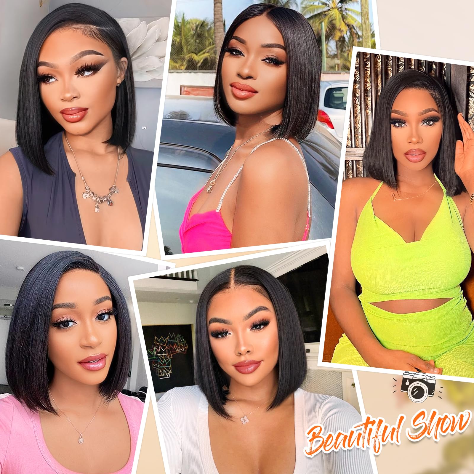 AISI Bob Wig features bleached invisible knots for a seamless hairline.