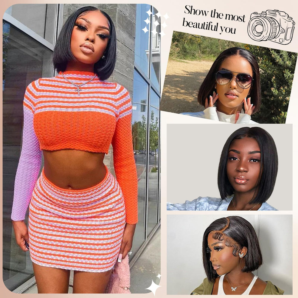 AISI Bob Wig hair is soft and heat friendly for curling or styling