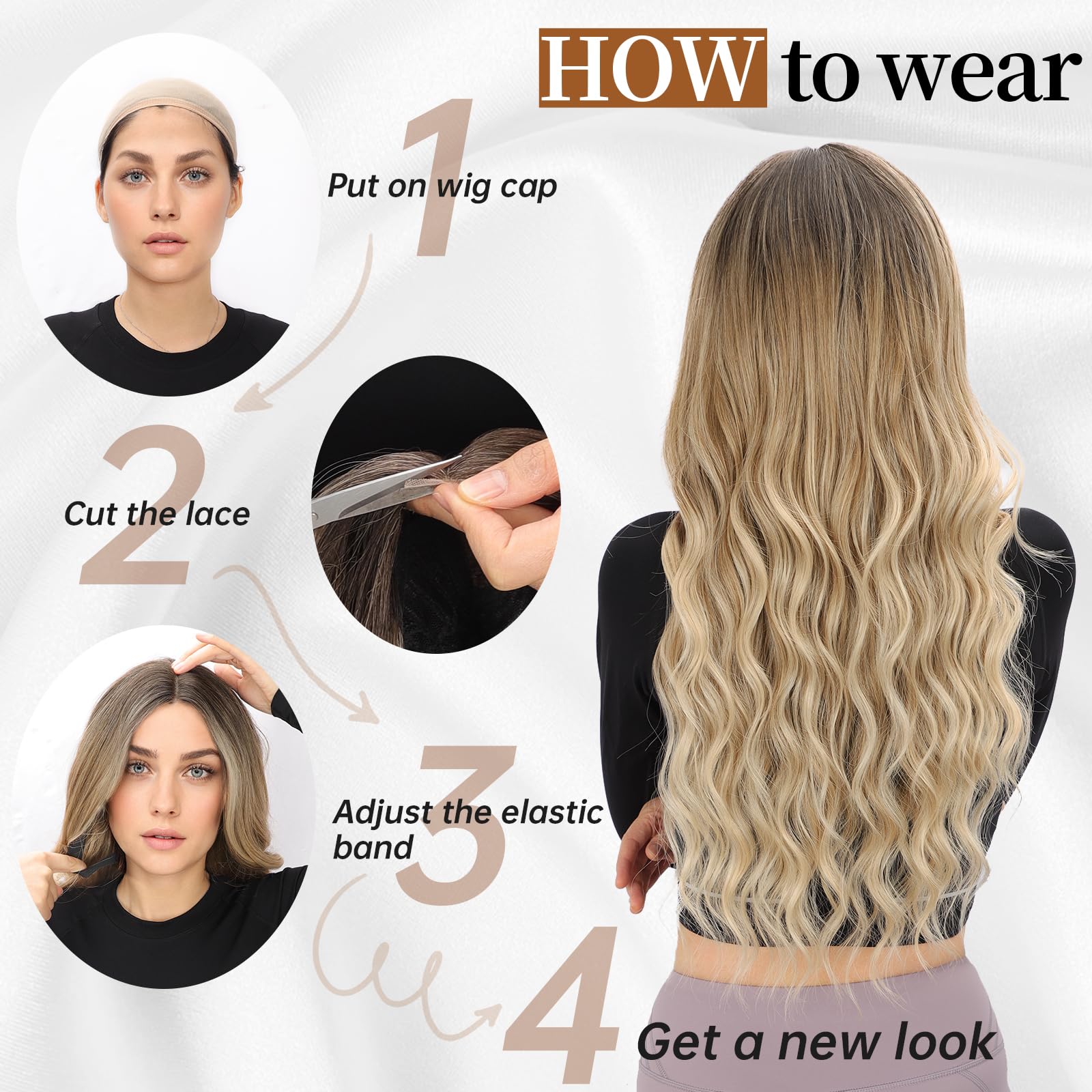 AISI HAIR 26-inch wig adds dramatic length and styling options.