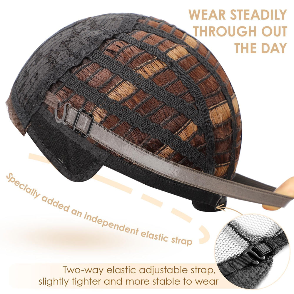 AISI HAIR Lightweight wig with independent elastic band for secure wear.