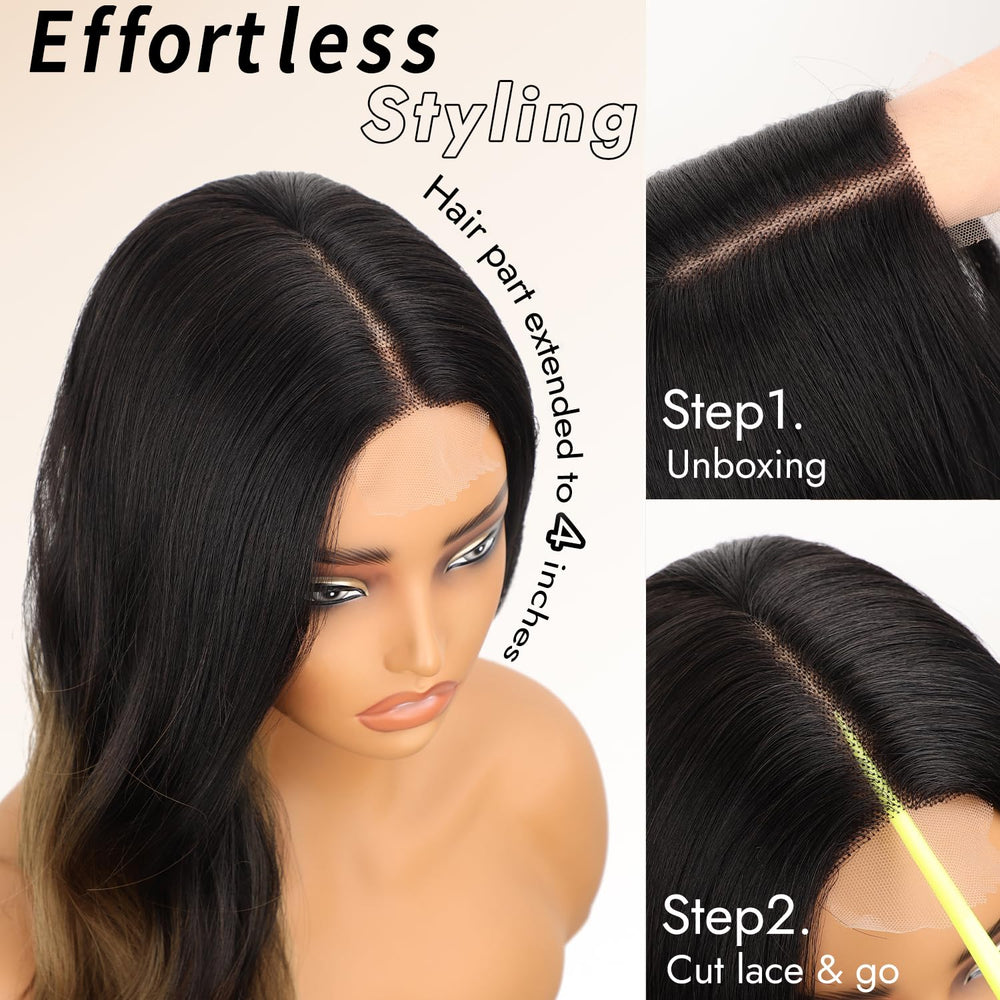 AISI HAIR heat-resistant fiber offering durable, easy-care styling options.