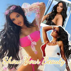 AISI HAIR lace hairline wig enables glue-free wear and comfort.