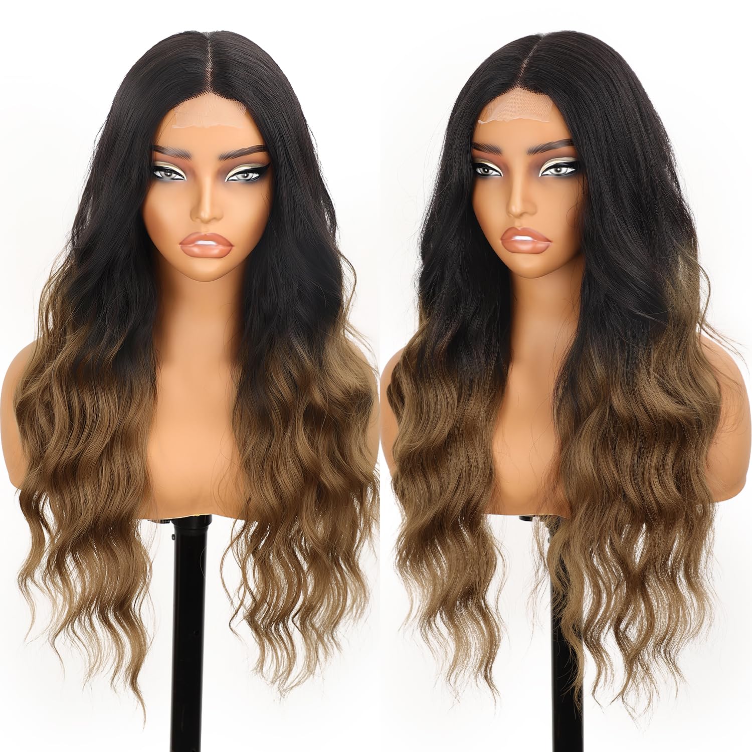AISI HAIR middle-part synthetic wig suitable for everyday styling.