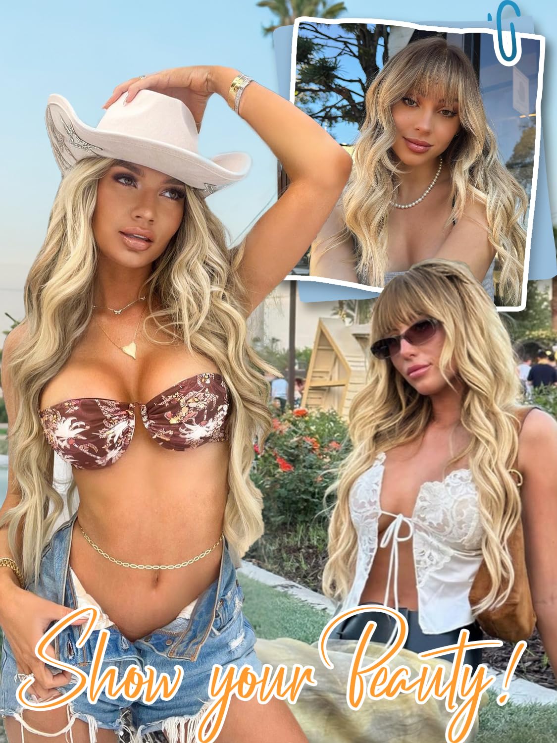 AISI HAIR wig adjustable straps and clips demonstrate secure fit.