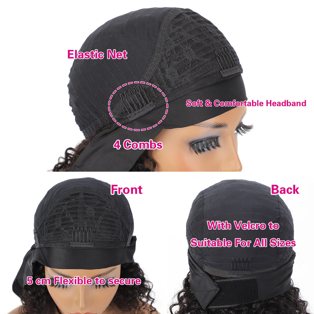 AISI headband wig shows natural hairline for realistic daily looks.