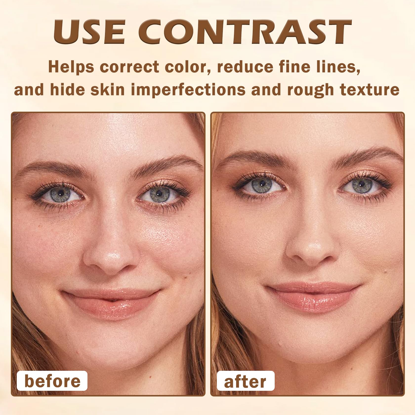 AIUEO brush and puff included aids precise blending and lasting finish.