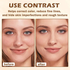AIUEO brush and puff included aids precise blending and lasting finish.