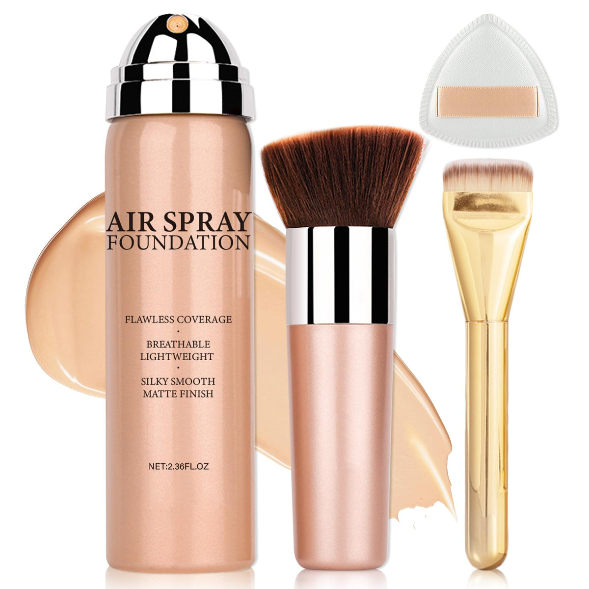 AIUEO airbrush foundation spray with pump for easy, even coverage.