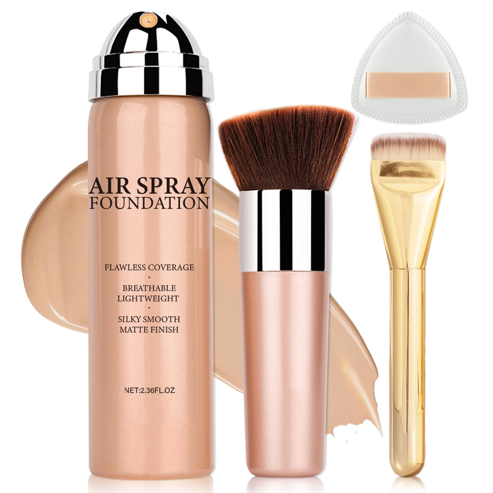 AIUEO Magic Minerals bottle with mist for even, breathable coverage