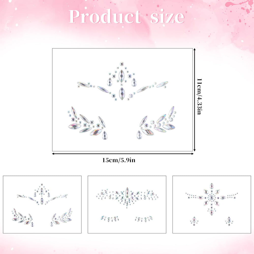 AIYORSE on-skin clear stickers sparkle with easy application for party looks