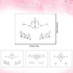 AIYORSE on-skin clear stickers sparkle with easy application for party looks