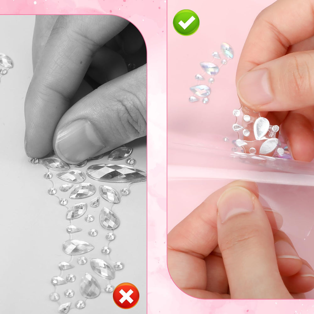 AIYORSE music festival face jewels style2 transparent stickers add shine to eyes and cheeks