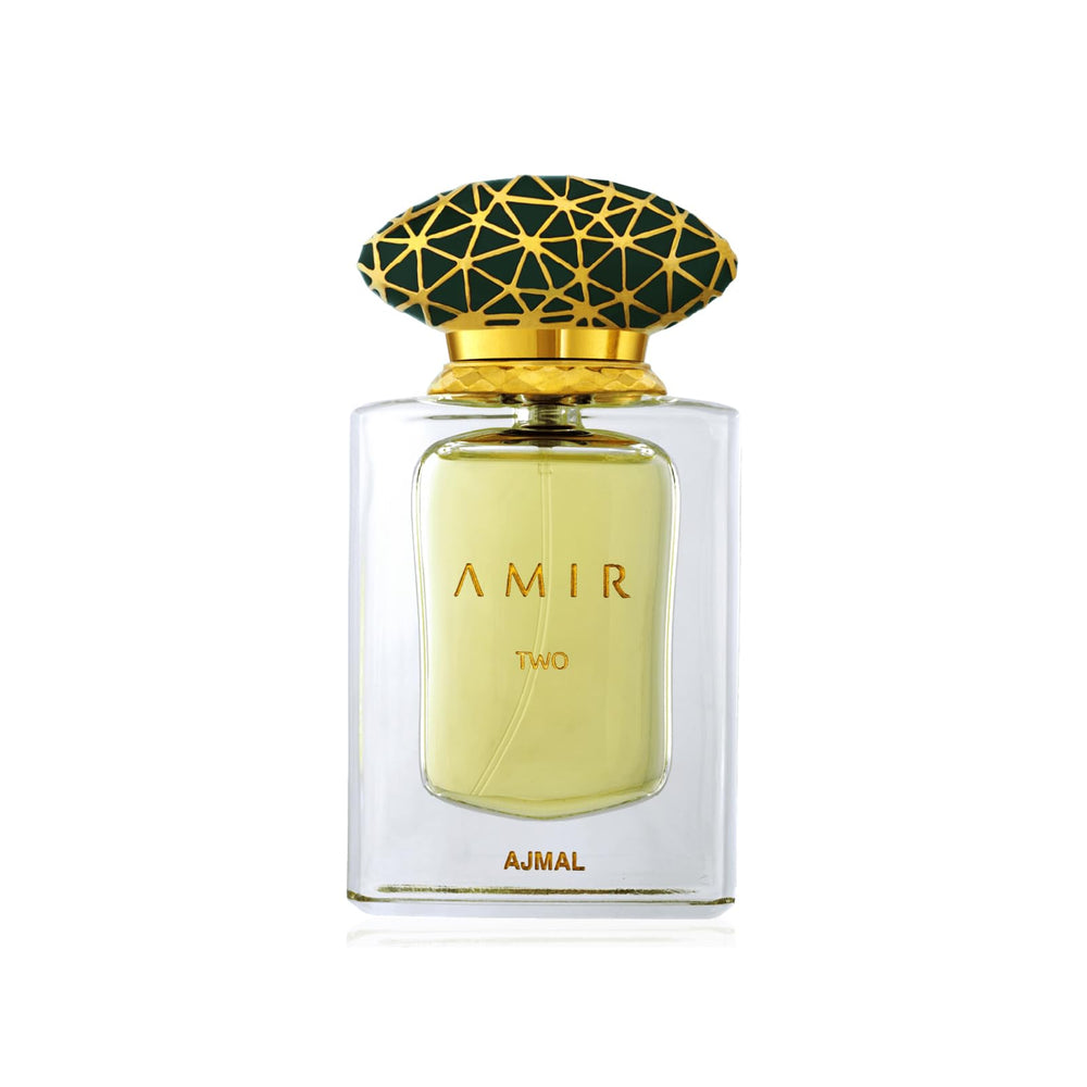 Ajmal Amir Two front bottle showcases unisex luxury for everyday elegance.