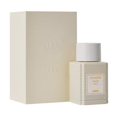 Ajmal Fougere Oud EDP bottle side reveals masculine silhouette for confident evenings.