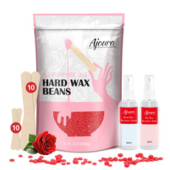 Ajoura 2lb hard wax beads in a jar designed for sensitive skin.