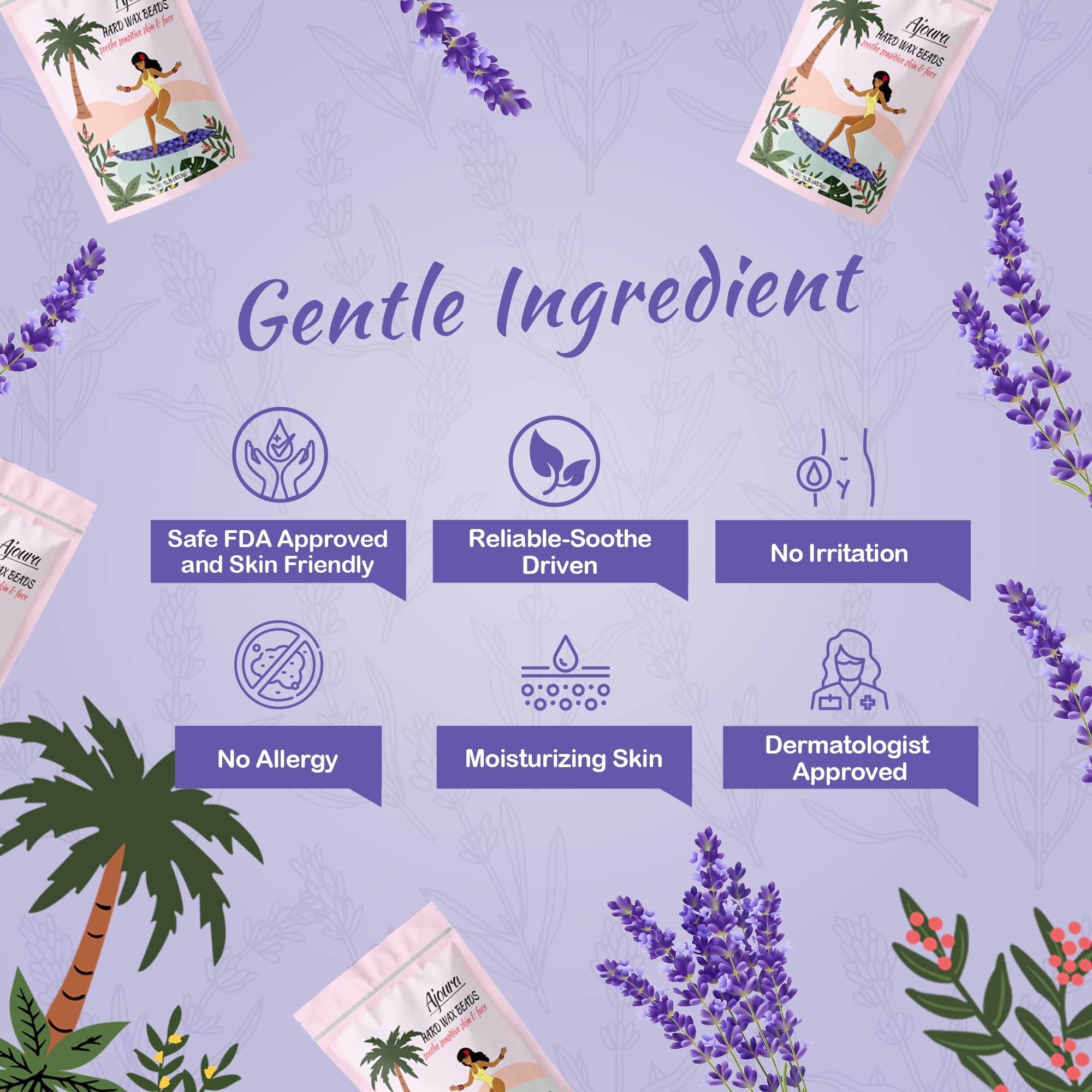 Ajoura wax beads refill packaging box for easy home use.