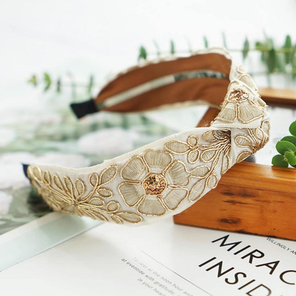 AK satin headband with non-slip backing for secure daily wear