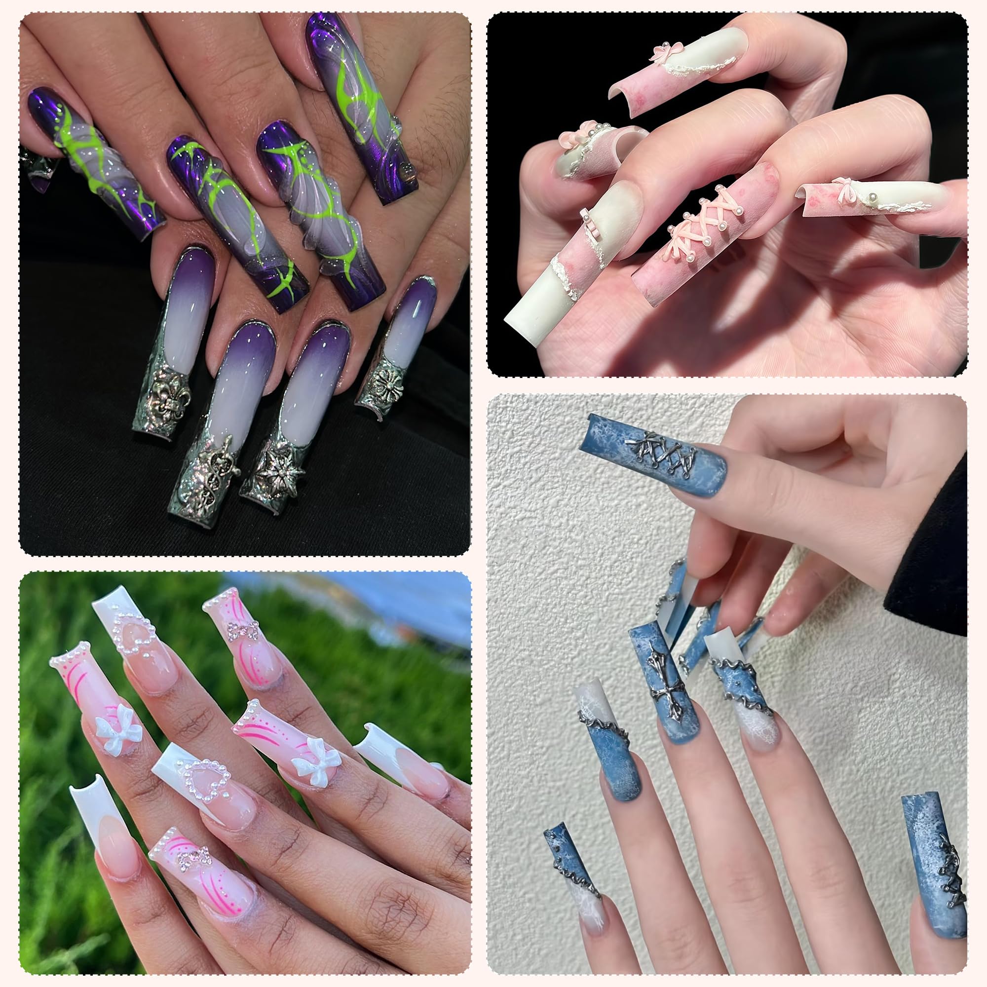 AKA Unicorn DIY nails at home with easy trimming and shaping