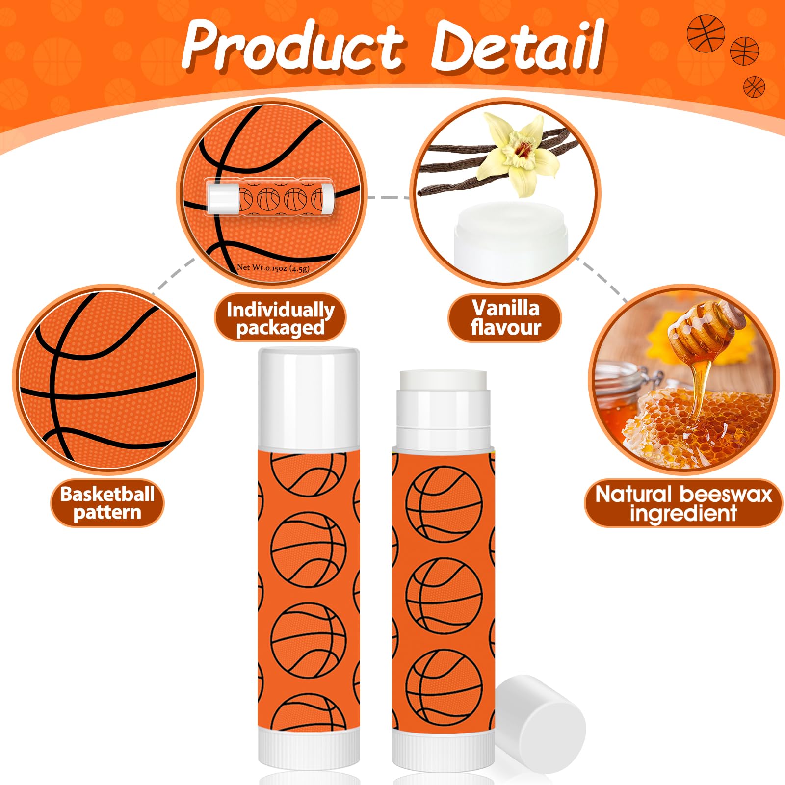 AKAIXI 24-pack lip balms, bulk gift set for teammates and fans.