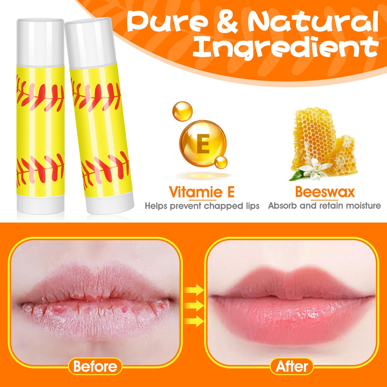 AKAIXI softball theme lip balm pack showcasing team pride while moisturizing lips