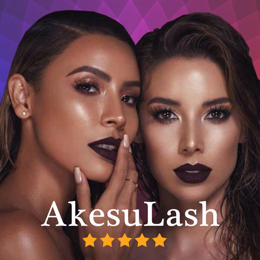 AkesuLash box contents display seven lash styles and two magnetic liner tubes