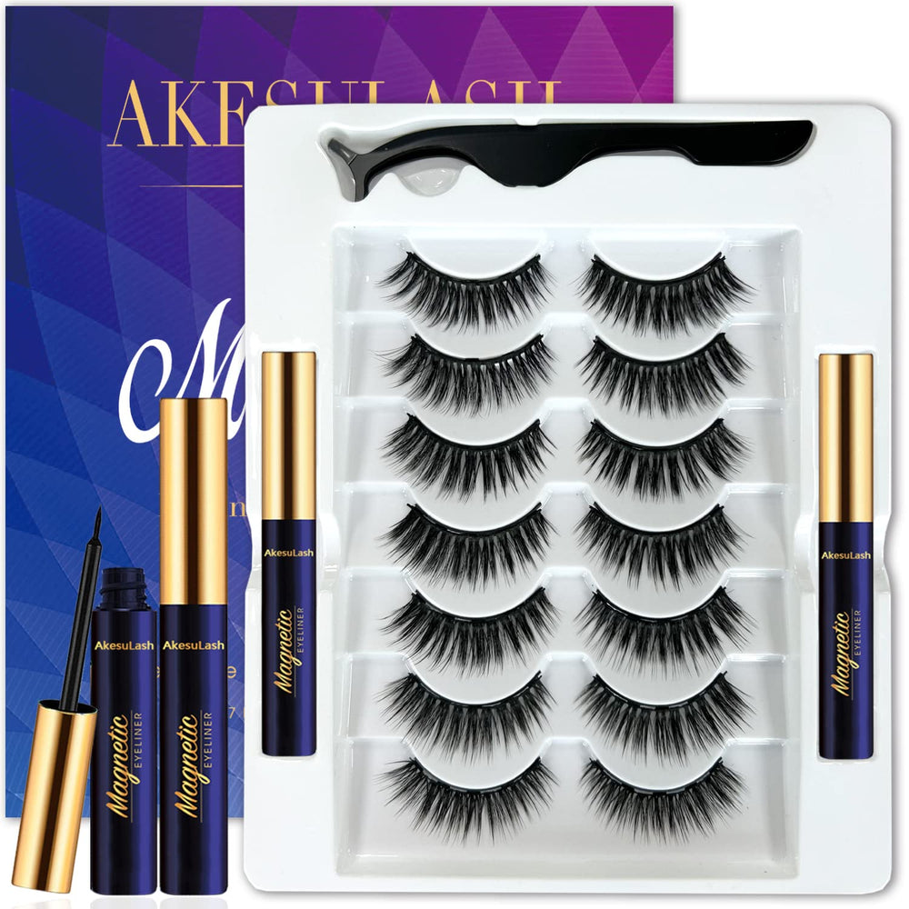 AkesuLash magnetic lashes kit cat-eye close-up for quick defined daily wear