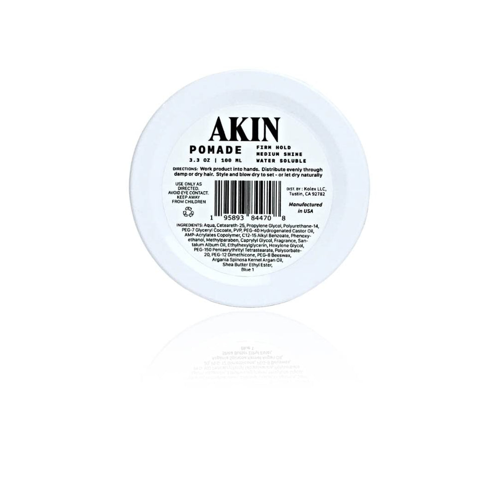 Travel-size AKIN Official Pomade bottle ideal for trips and gym bags