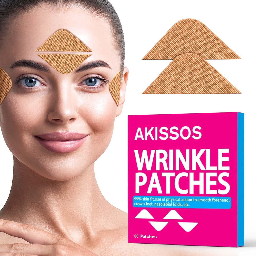 Akissos forehead wrinkle patches shown in a full pack for daily use and gentle lift