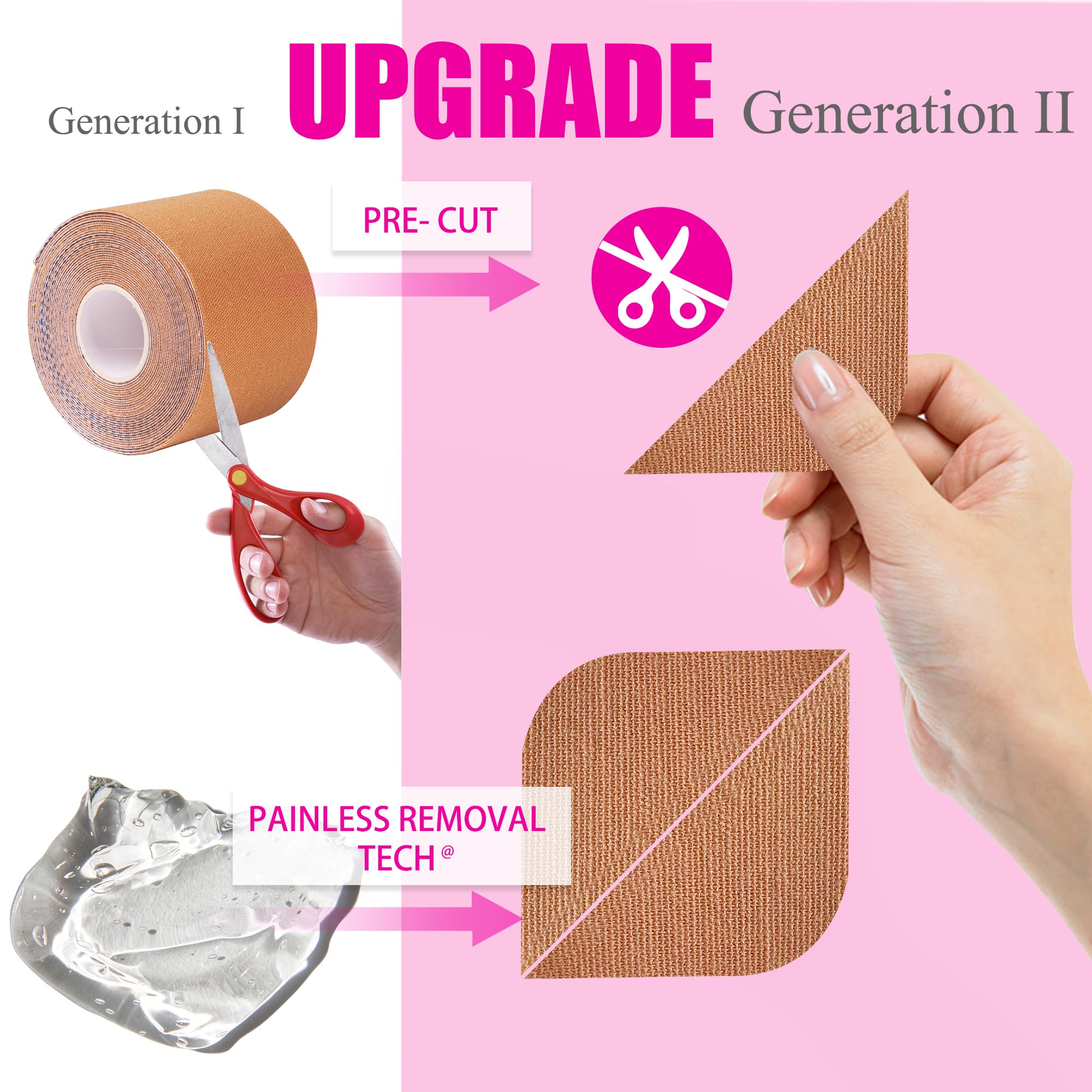 Akissos triangular pre-cut patches design targets problem areas for easy coverage