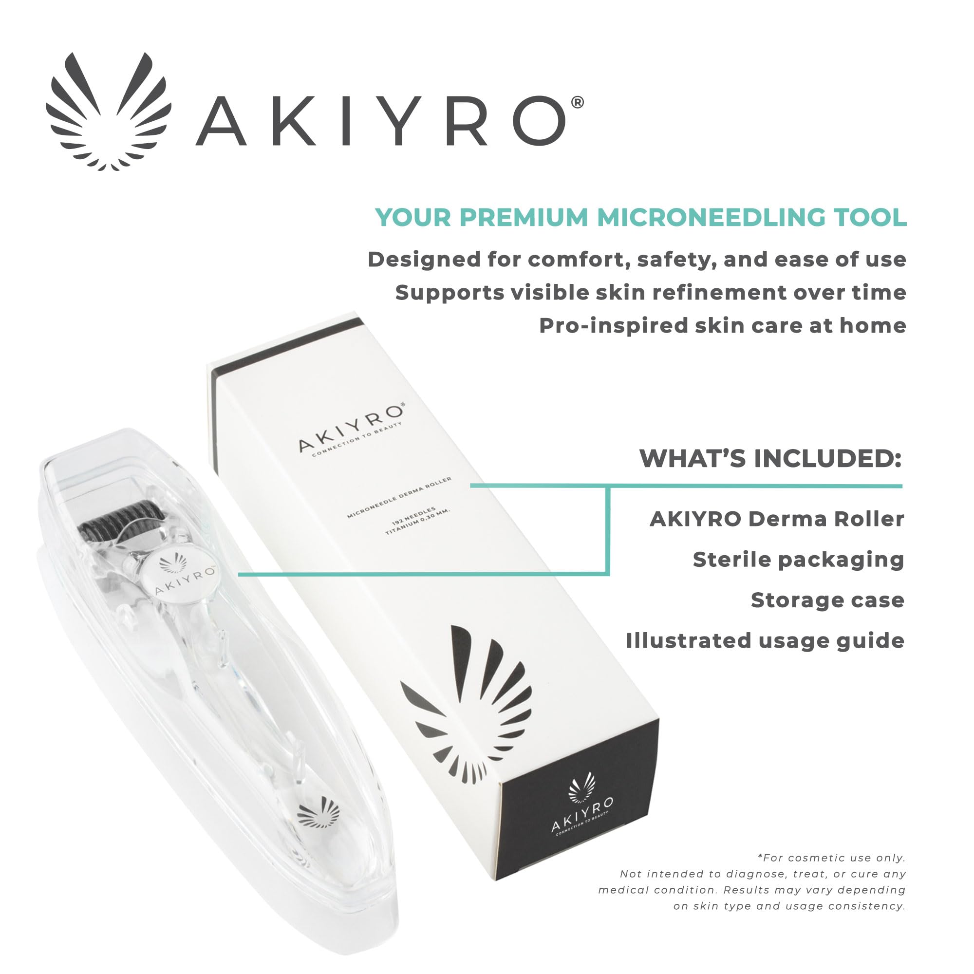 AKIYRO Derma Roller for beard supports grooming with targeted micro stimulation.