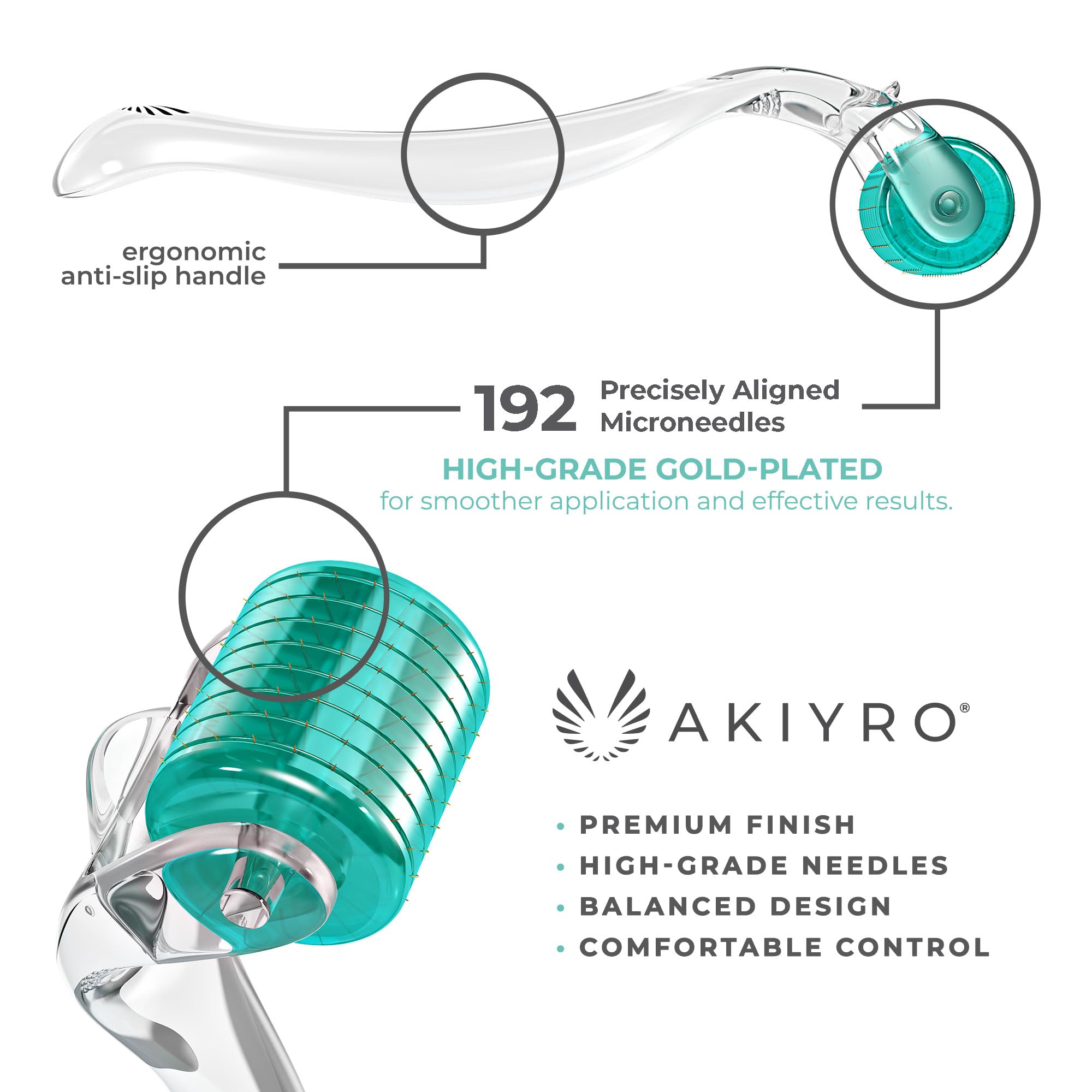 AKIYRO storage case keeps the derma roller organized and clean.