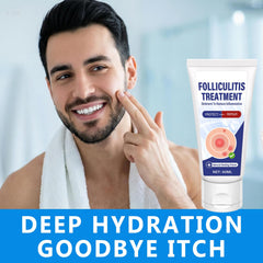 Texture of AKQBPN Folliculitis Cream spreads easily for quick absorption.