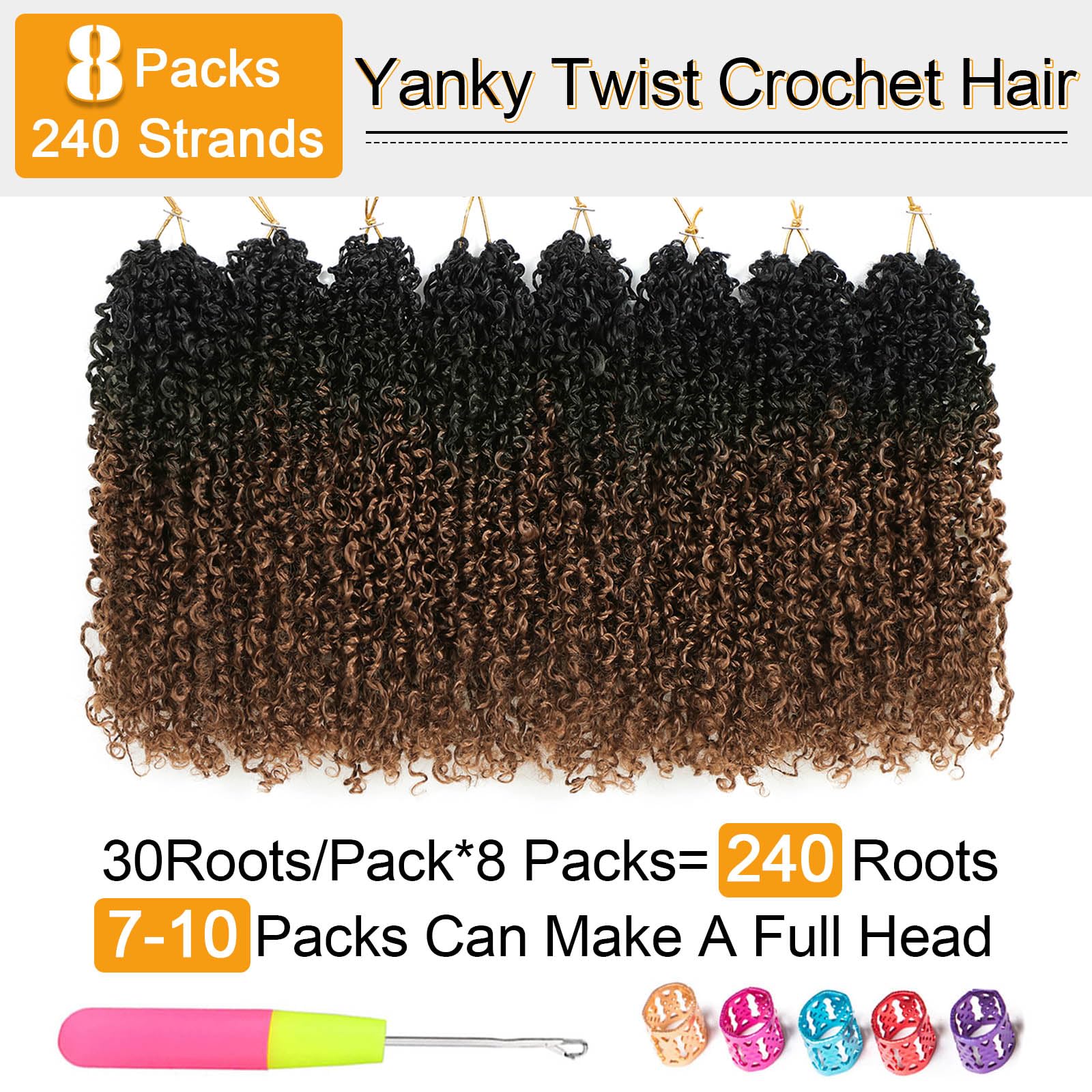 Curly Senegalese micro twist hair by Aksice adds volume and dimension at 8 inch.