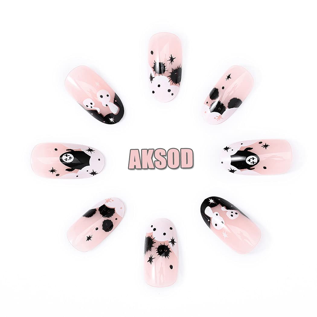 Aksod almond glossy false nails Style G with ten sizes for perfect fit