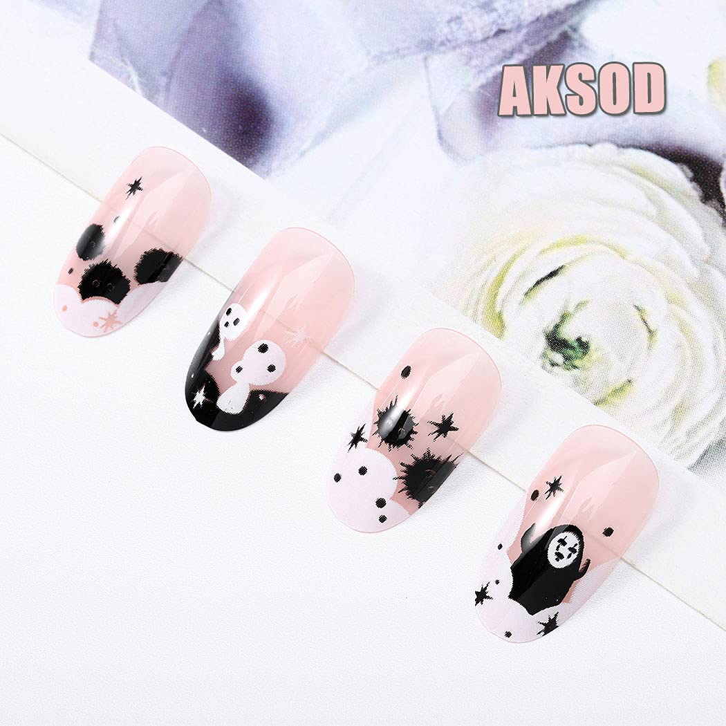 Aksod ghost press on nails full cover finish for easy DIY manicure