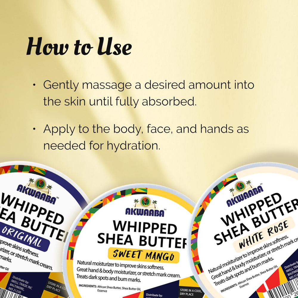AKWAABA creamy coconut fragrance adds a subtle, pleasant scent.
