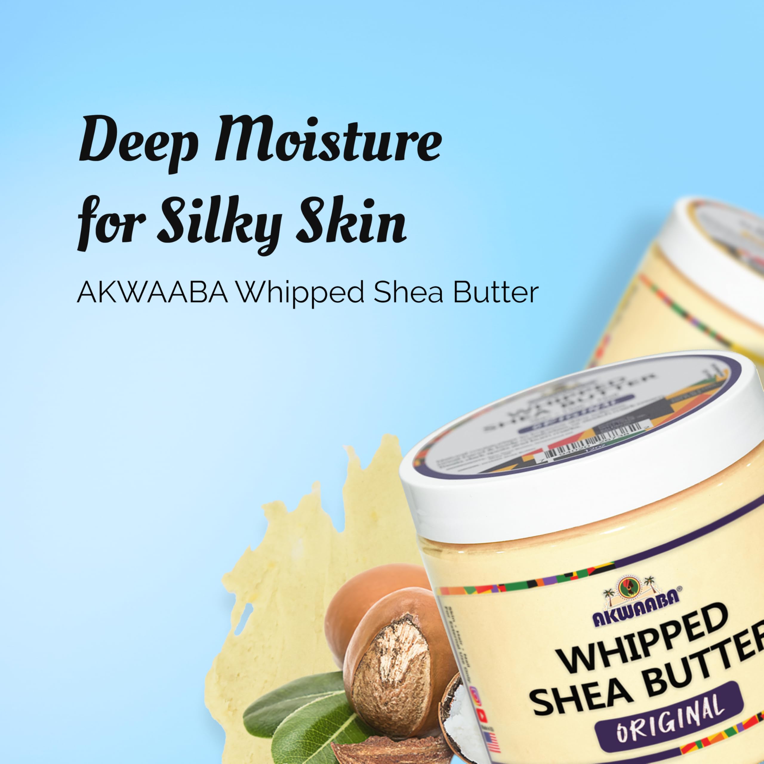 AKWAABA shea butter cream on hands soothing dry skin.