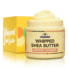 AKWAABA whipped shea butter in a cream jar for smooth, hydrated skin.
