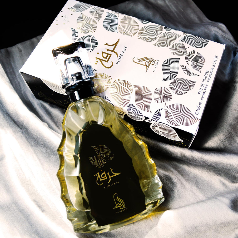 Al Absar Hirfah packaging display suggesting a premium gift option.