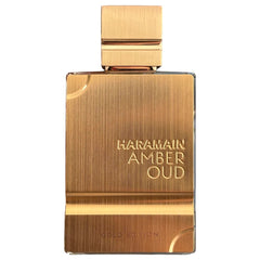 Al Haramain Amber Oud Gold Edition bottle side view highlighting warmth