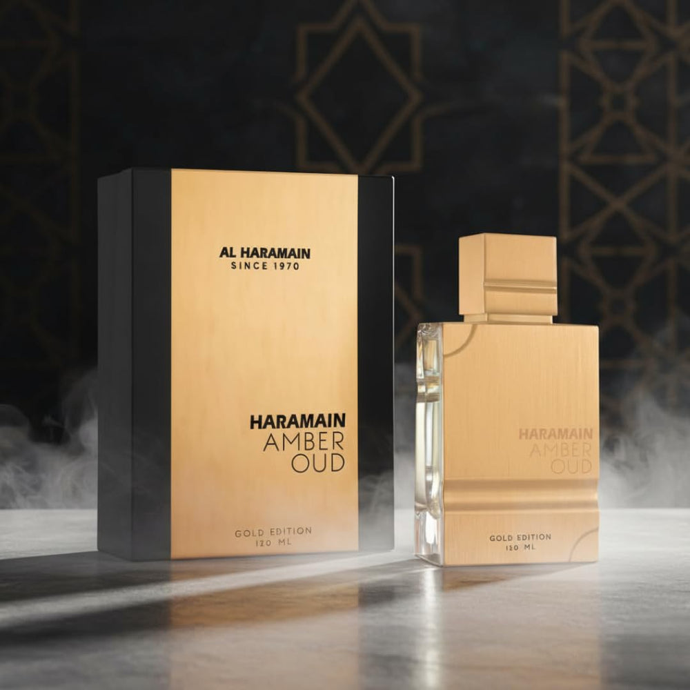 Elegant packaging visible, suggesting a premium unisex fragrance