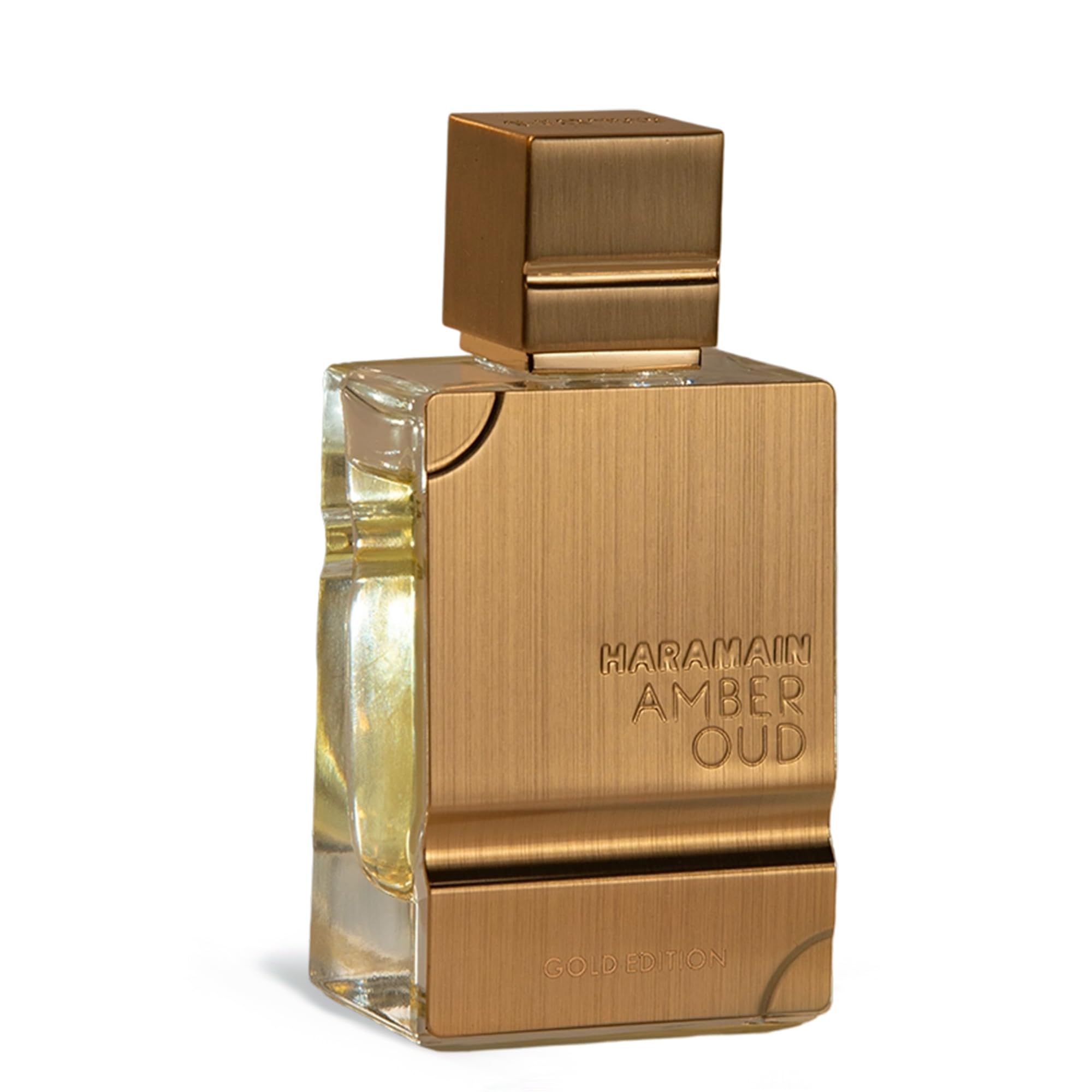 Al Haramain Amber Oud Gold Edition spray action showing smooth dispersion