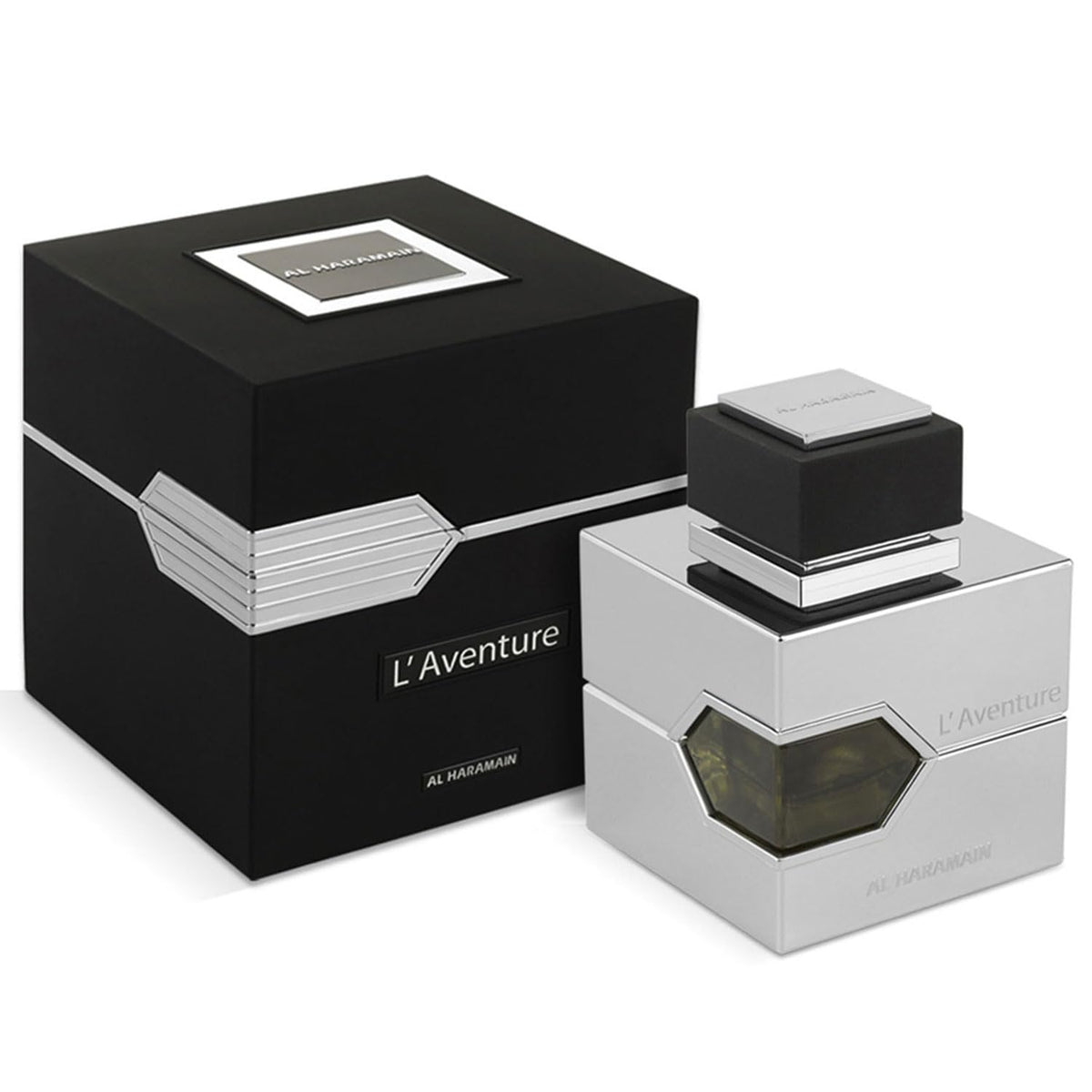 Al Haramain L'aventure bottle front with bright citrus opening for daily wear