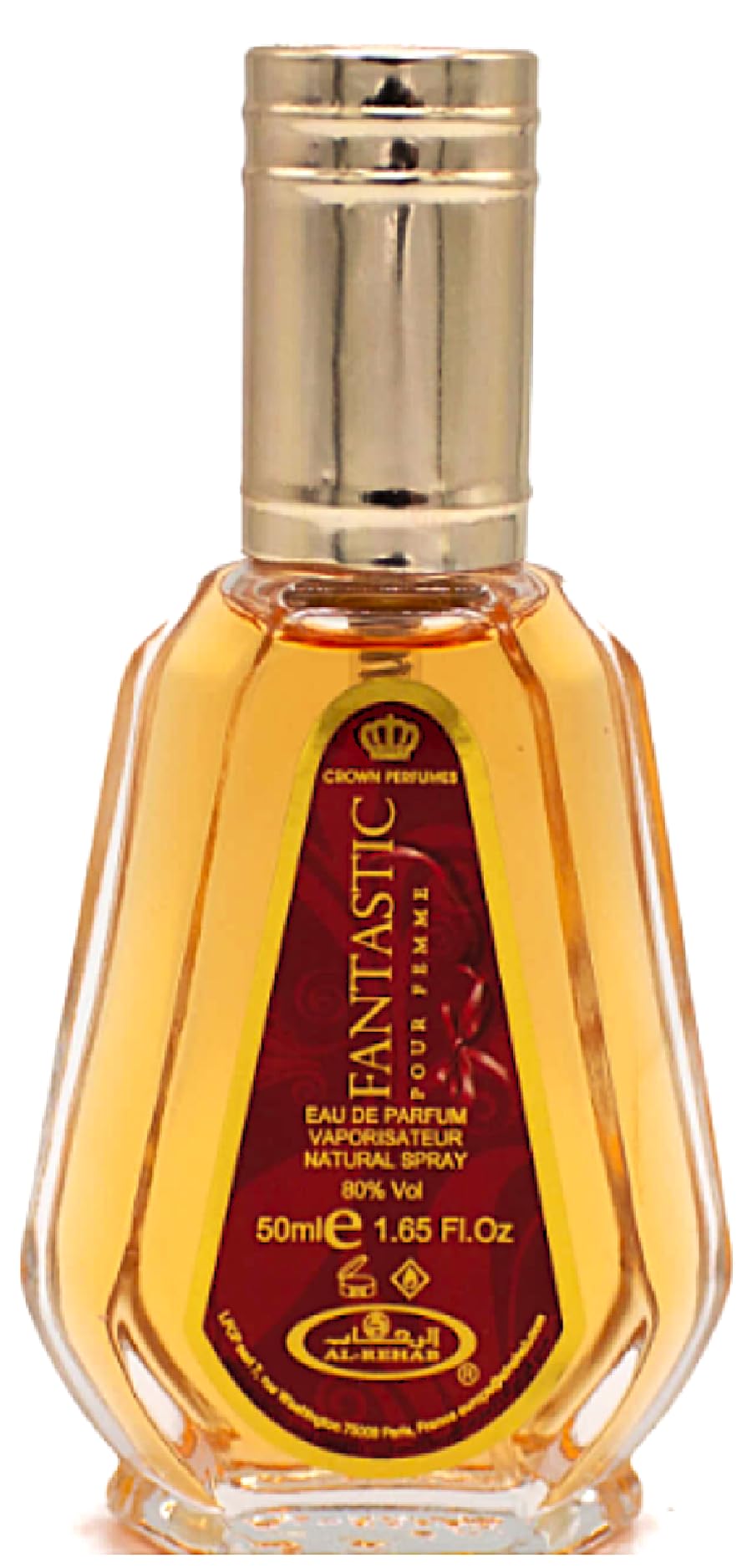 Al-Rehab Fantastic EDP spray bottle for women, a long-lasting warm floral scent suitable for evenings.