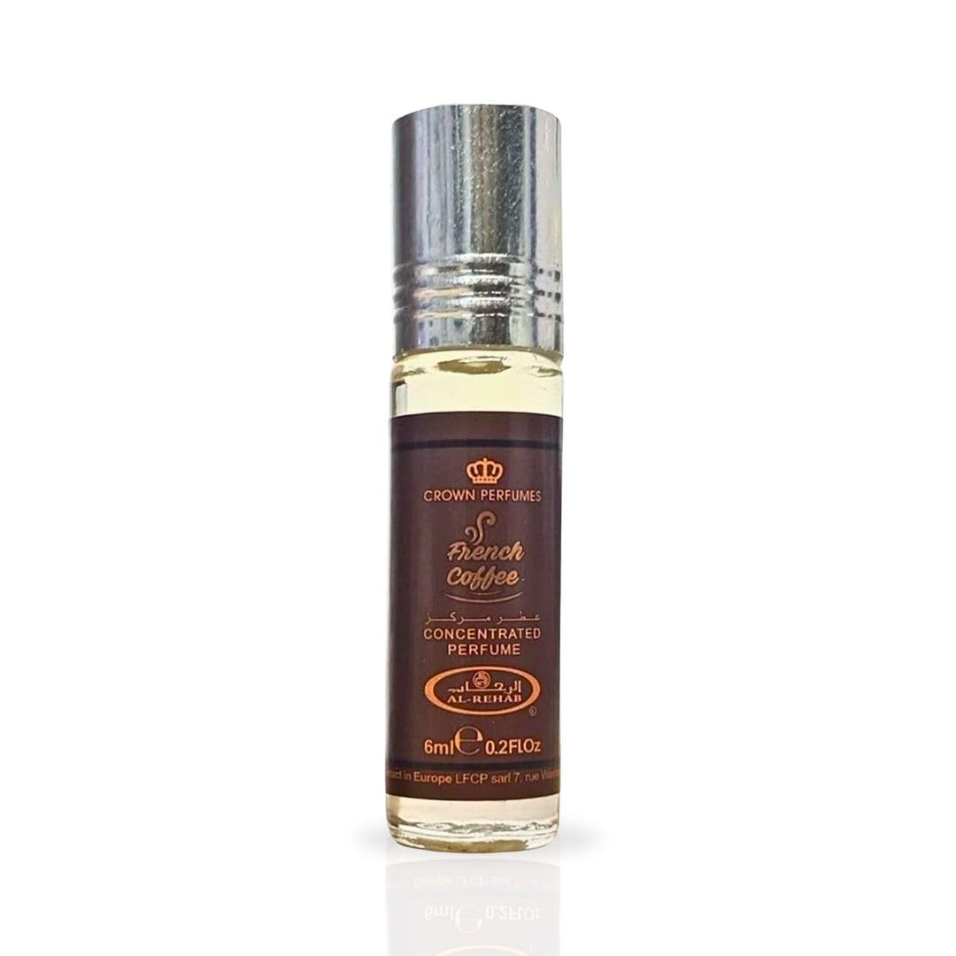 Al-Rehab French Coffee top notes image highlights cocoa, sugar, and caramel.