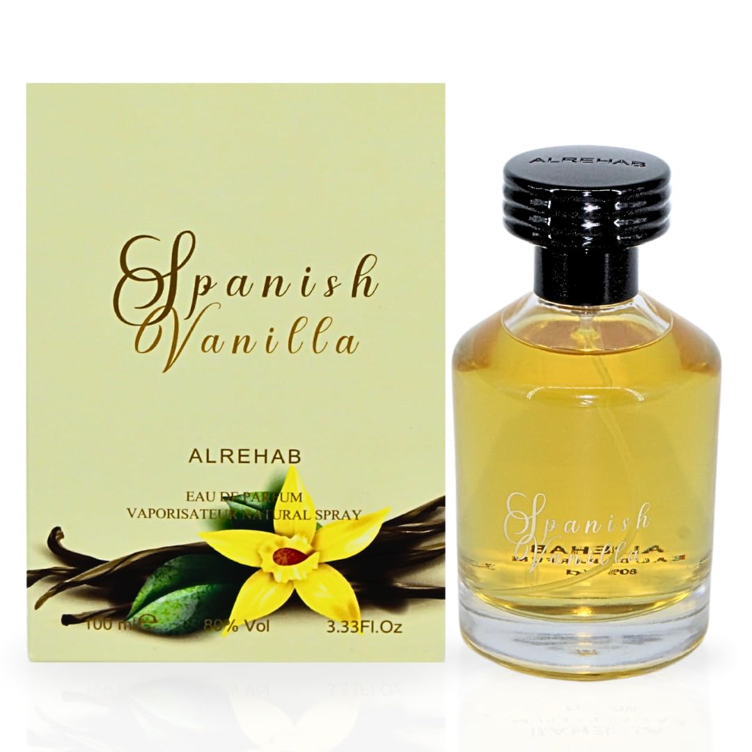 Al-Rehab Spanish Vanilla EDP bottle with creamy opening for everyday elegance.